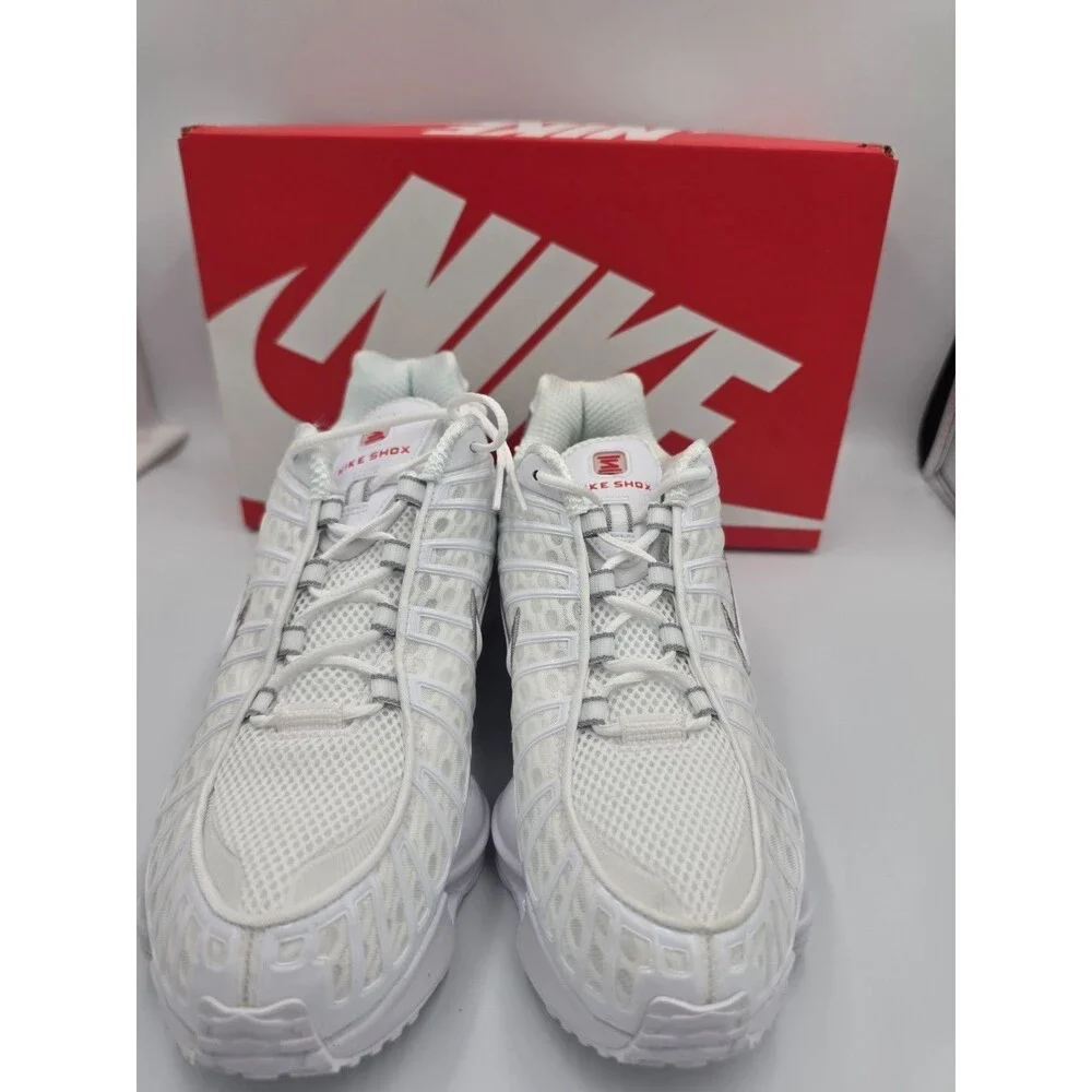Nike Shox TL White Metallic Silver AV3595-100 Men's 10 Women's 11.5 NEW